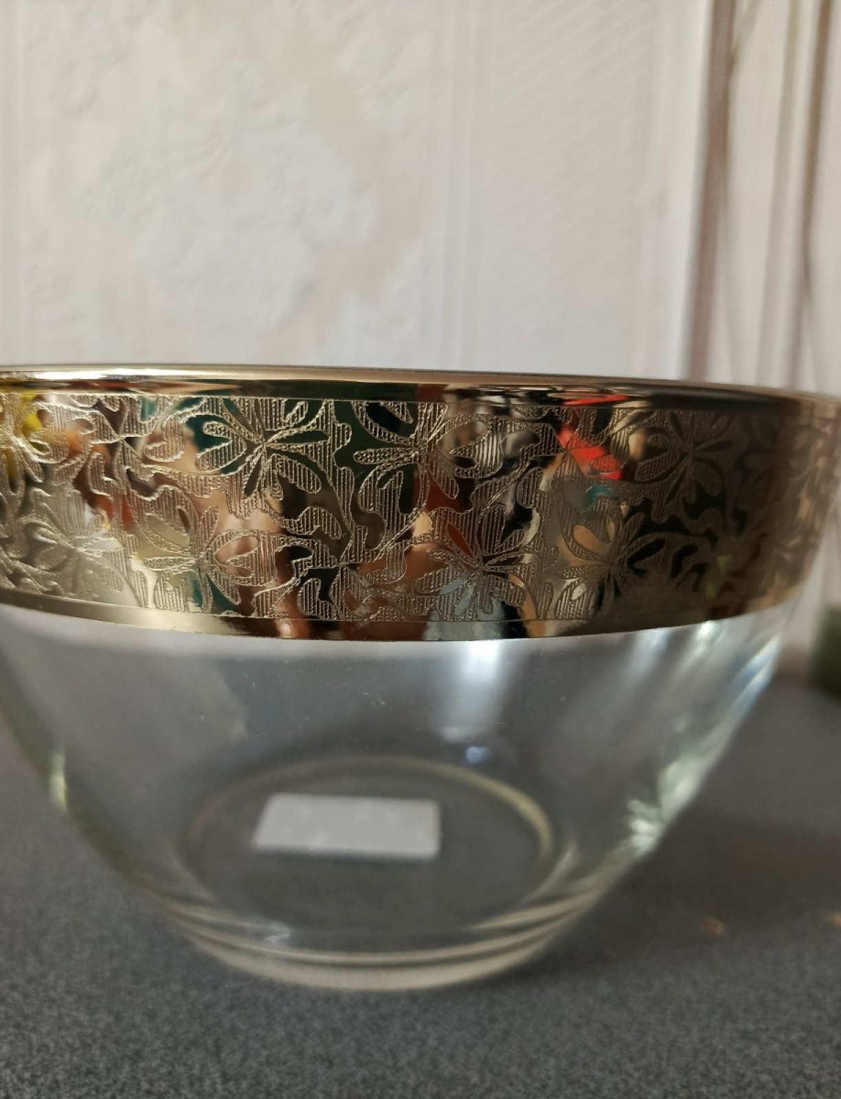 Салатник с алмазной гравировкой