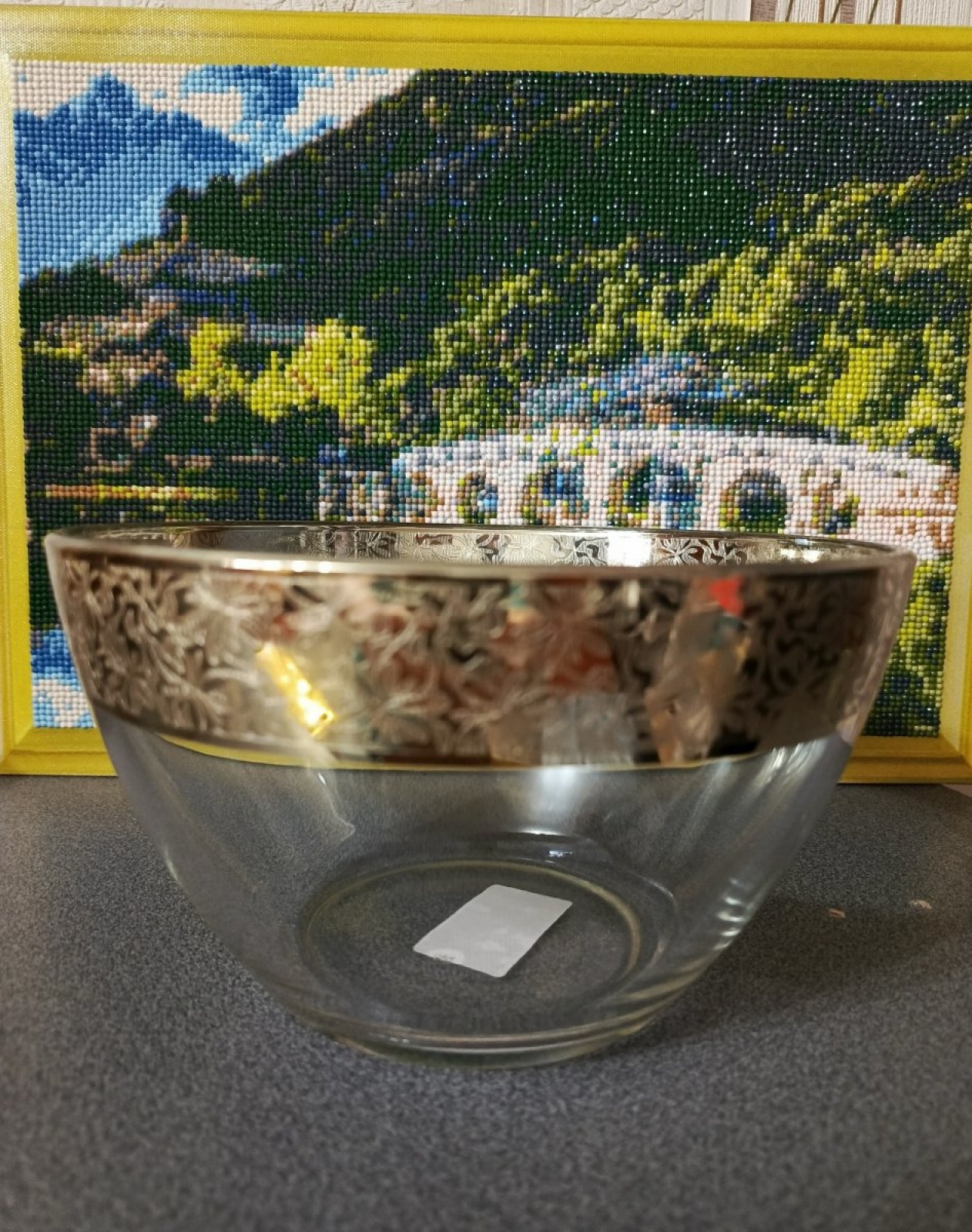 Салатник с алмазной гравировкой