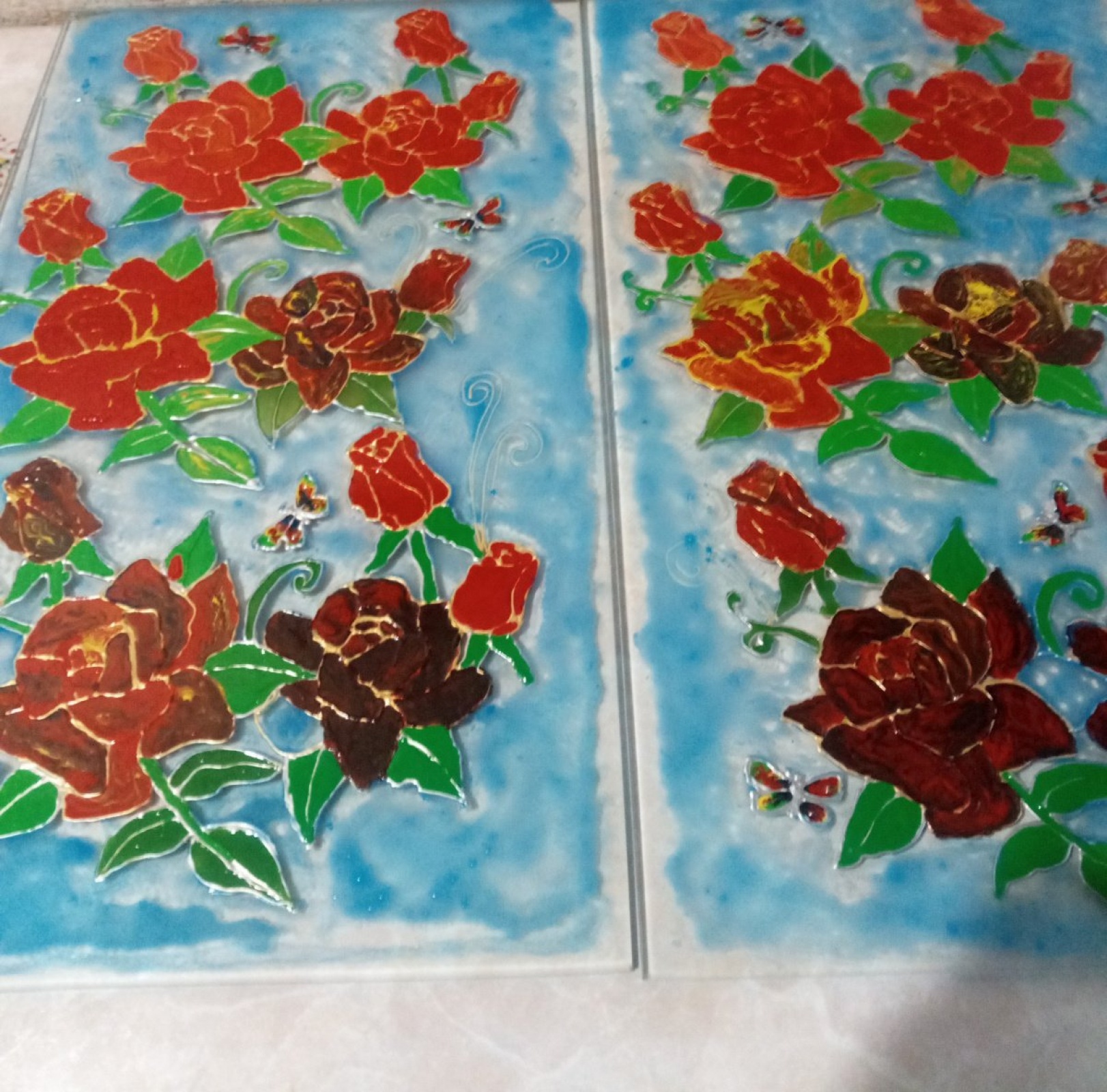 Картина Розы на снегу