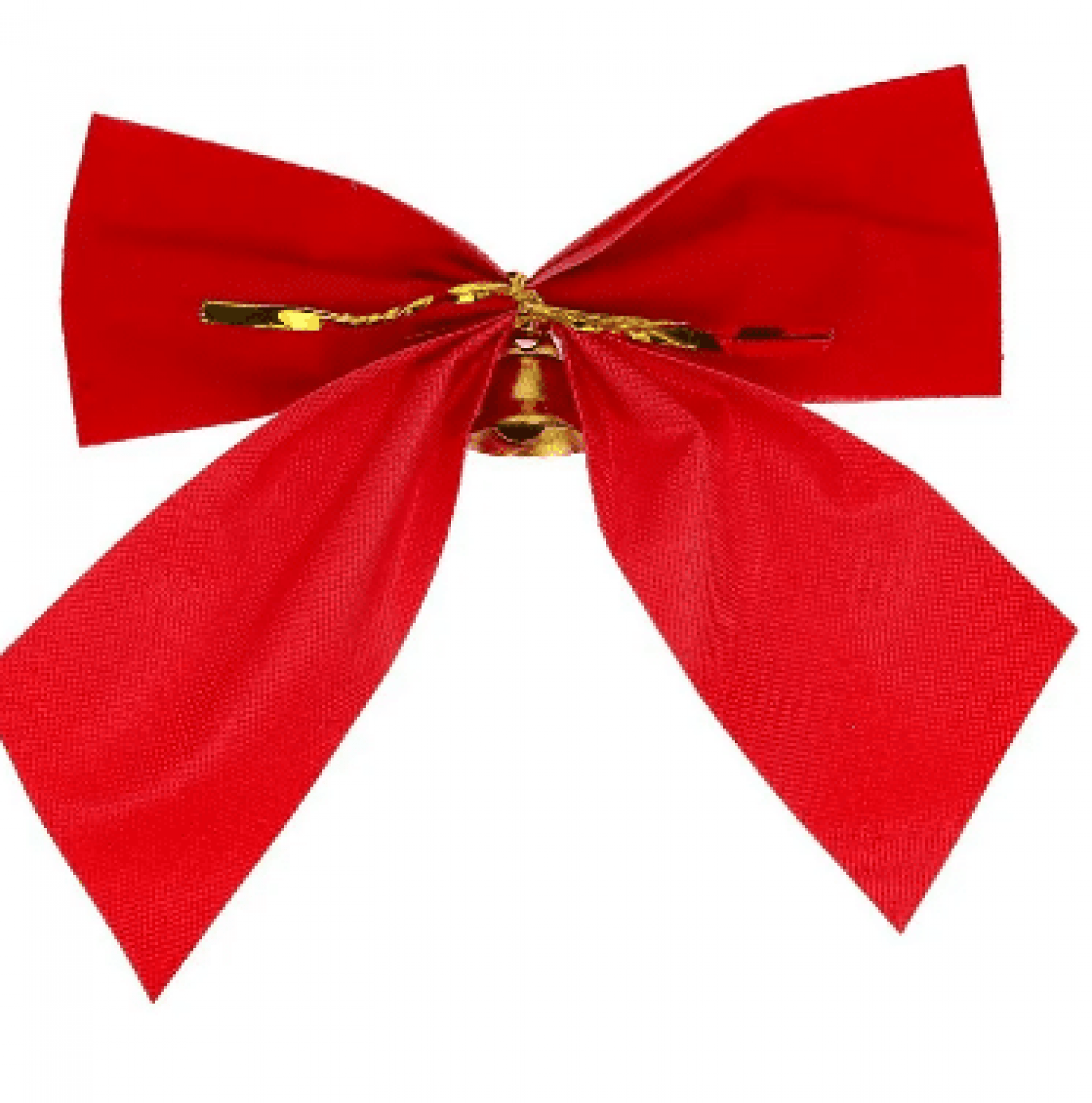 Елочные банты (красные) с колокольчиками