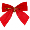 Елочные банты (красные) с колокольчиками