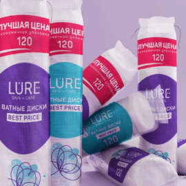 Ватные диски косметические LURE )120шт.
