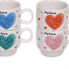 Чашки love на стойке 150 мл
