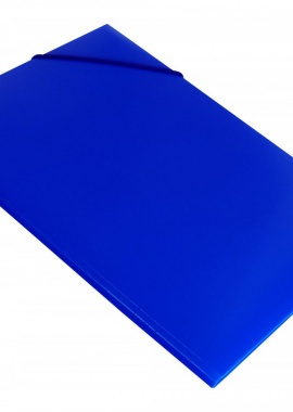 Папки на резинке (синие) непрозрачные
