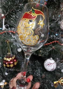 Бокалы "Санта в дымоходе" набор 2 шт. АКЦИЯ!!!
