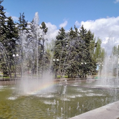 фонтаны и радуга